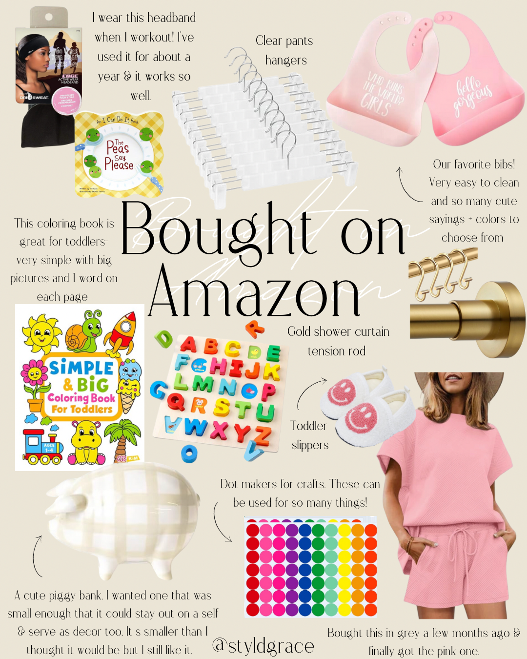 collage of Recently Bought on Amazon: May by  Styl'd Grace Blogger Brittainy Lemelle