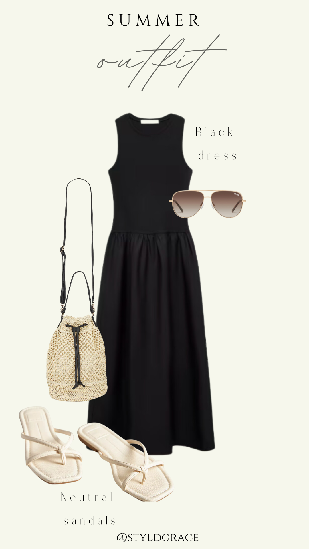 Styl'd Grace Blogger Brittainy Lemelle perfect summer wardrobe capsule: black dress