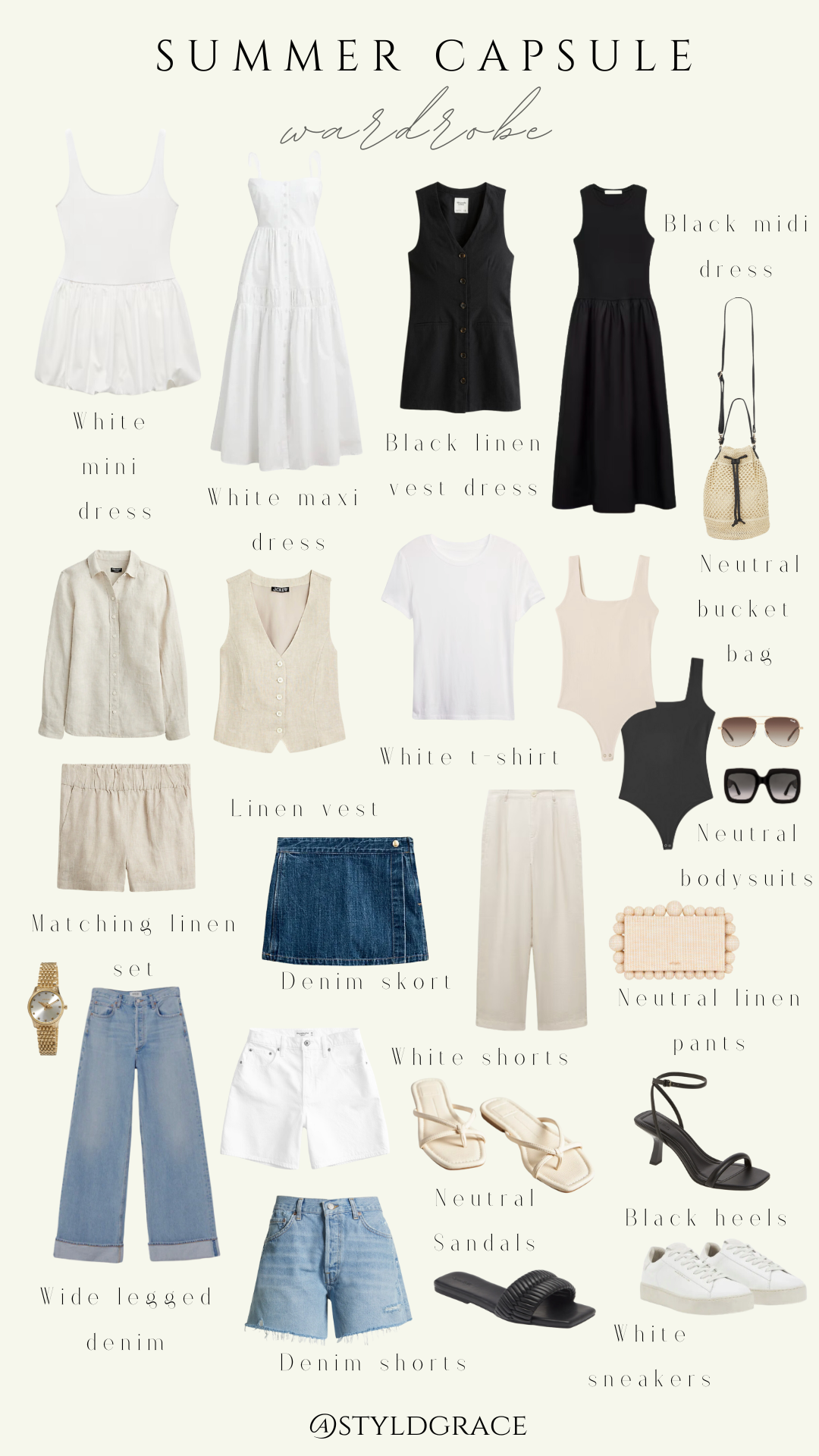 Styl'd Grace Blogger Brittainy Lemelle perfect summer wardrobe capsule