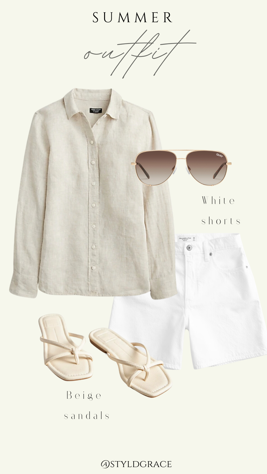 Styl'd Grace Blogger Brittainy Lemelle perfect summer wardrobe capsule: beige bodysuit and beige sandals