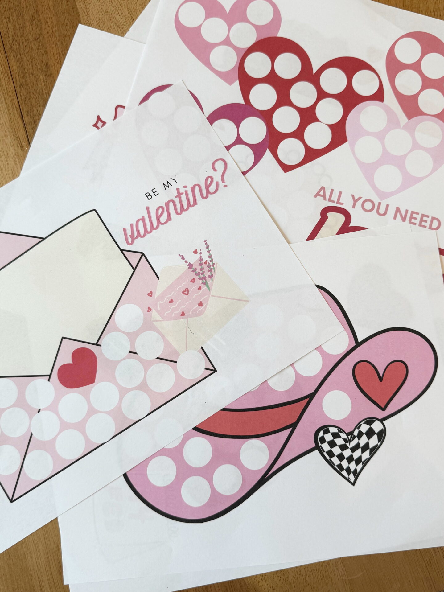 Valentines Day Dot Marker Activity Sheets